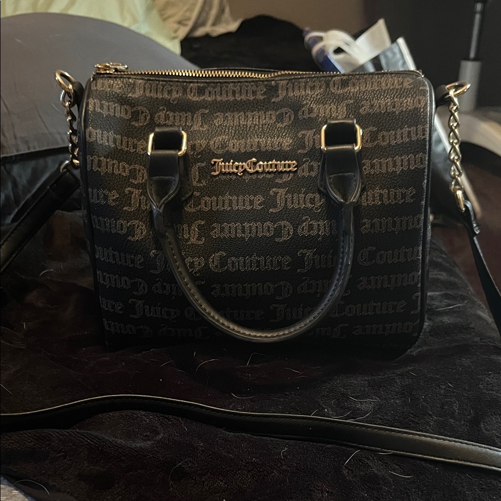 Juicy Couture Black and Gold Crossbody Bag